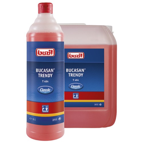 T464 Bucasan Trendy, 1л pH0.5 Чистящее средство для сантехники, плитки, хрома